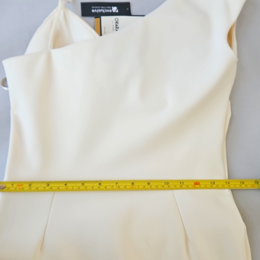 NWT! Chiara Boni One-Shoulder Front-Slit Wrap Gown Size 8 - Picture 15 of 16